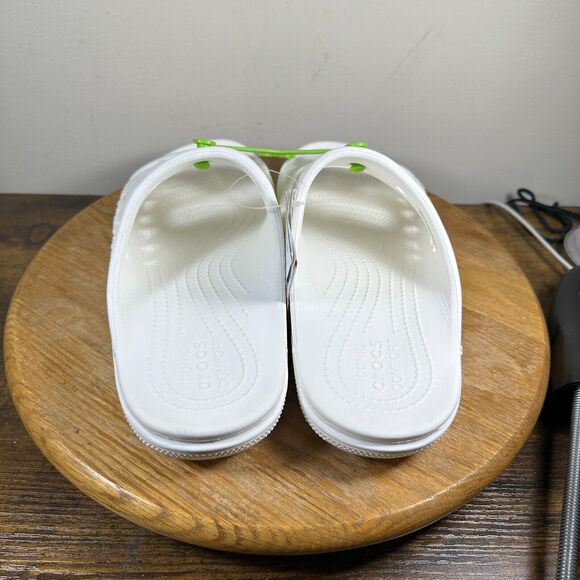 Crocs Unisex Baya White Slide Sandals Shoes Womens Size 12 - Picture 4 of 9